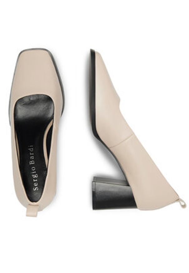 Sergio Bardi Czółenka WYL3354-1Z-SB Beżowy. Kolor: beżowy. Materiał: skóra