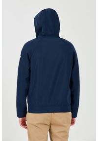 Guess - GUESS Granatowa męska bluza rozpinana z kapturem, Rozmiar M. Typ kołnierza: kaptur. Kolor: niebieski