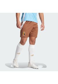 Adidas - Szorty Belgium 24 Away. Kolor: brązowy. Materiał: materiał. Sport: piłka nożna