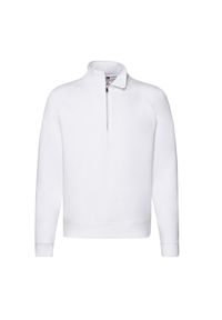 FRUIT OF THE LOOM - Bluza Męska Premium Z Zamkiem Błyskawicznym. Kolor: biały