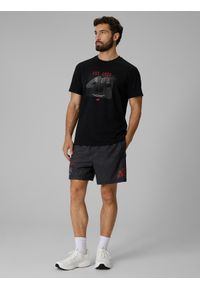 4f - 4F T-shirt regular z nadrukiem męski - czarny XXL. Okazja: na co dzień. Kolor: czarny. Materiał: materiał. Wzór: nadruk. Styl: casual, sportowy #2