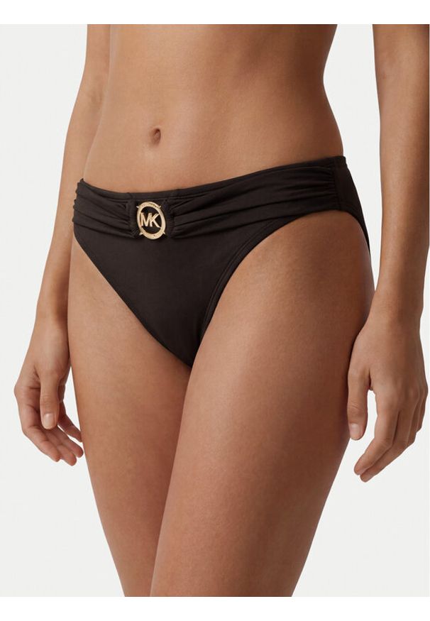 MICHAEL Michael Kors Dół od bikini MM7M842 Brązowy. Kolor: brązowy. Materiał: syntetyk
