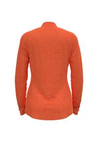 Odlo - Bluza rozpinana bez kaptura damska ODLO Tencia Mid Layer Full Zip. Typ kołnierza: bez kaptura. Kolor: pomarańczowy