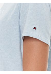 TOMMY HILFIGER - Tommy Hilfiger T-Shirt Frosted WW0WW38813 Błękitny Regular Fit. Kolor: niebieski. Materiał: bawełna