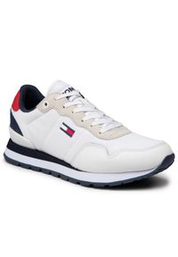 Tommy Jeans Sneakersy Lifestyle Mix Runner EM0EM00668 Biały. Kolor: biały. Materiał: materiał