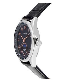 Casio Zegarek MTP-M110L-1AVER Czarny. Kolor: czarny. Materiał: skóra #4