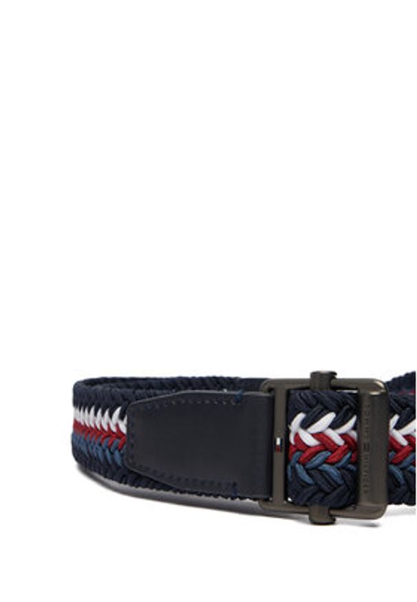 TOMMY HILFIGER - Tommy Hilfiger Pasek Roller Buckle Webbing 3.5 Belt AM0AM14187 Granatowy. Kolor: niebieski. Materiał: materiał