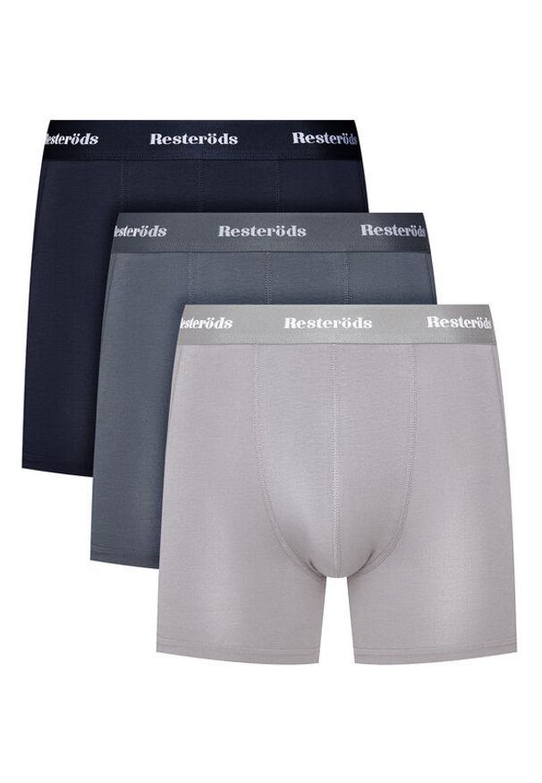 Resteröds Komplet 3 par bokserek Kalle 27962 49 Kolorowy. Materiał: wiskoza. Wzór: kolorowy