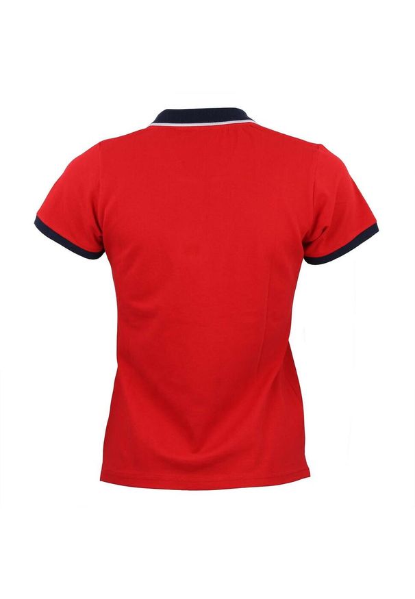 PEAK MOUNTAIN - Damska koszulka polo Peak Mountain Asfalte. Typ kołnierza: polo. Kolor: czerwony. Styl: sportowy