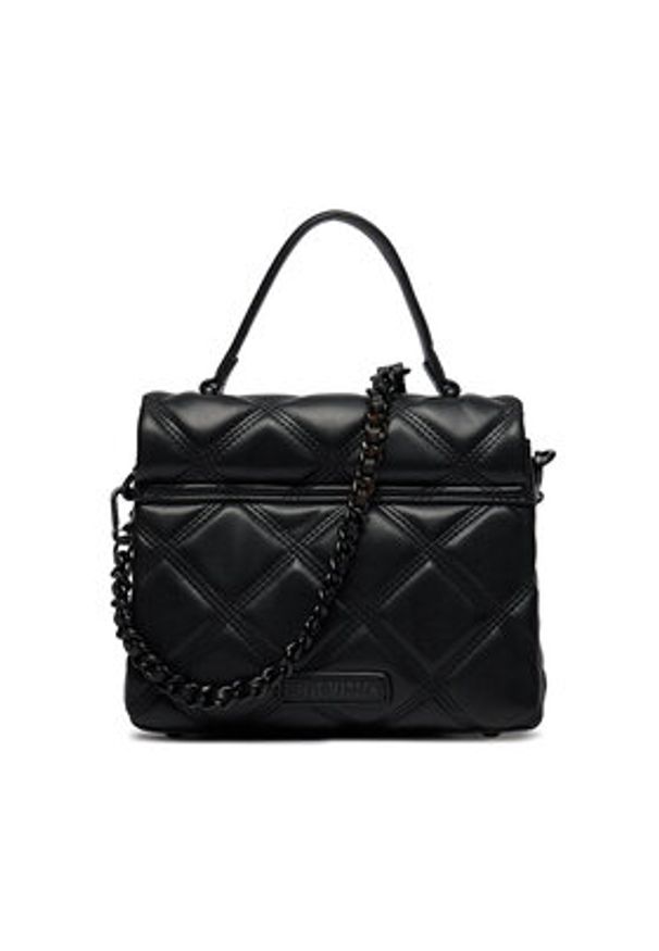 Steve Madden Torebka Bworship SM13001060-BBL Czarny. Kolor: czarny. Materiał: skórzane