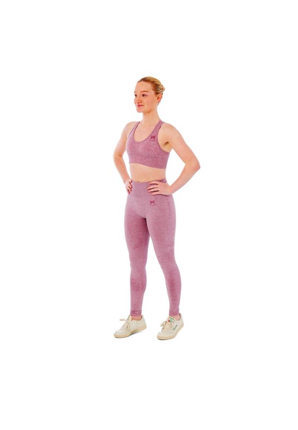 XTREME SOCKSWEAR - Damski zestaw sportowy Xtreme - legginsy sportowe + top sportowy - Różowy. Kolor: różowy. Sport: fitness