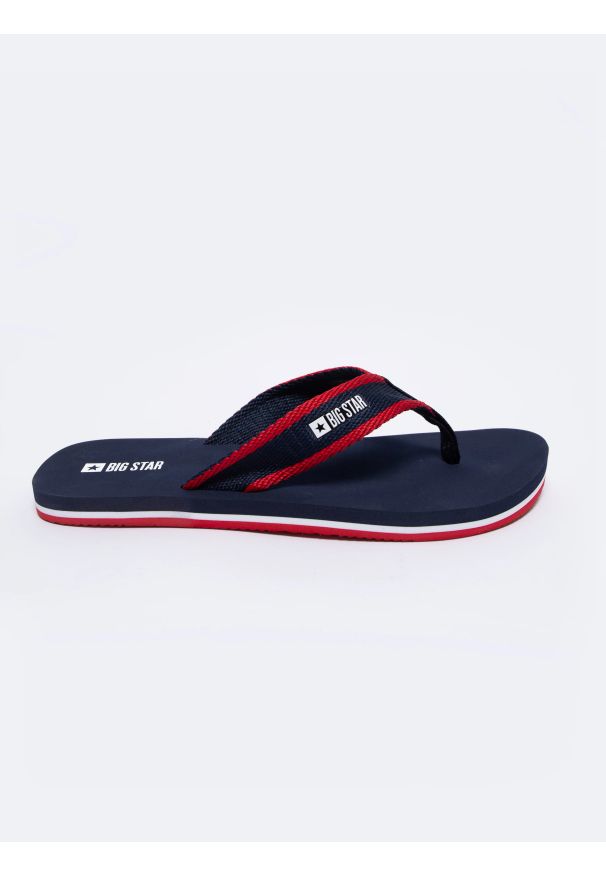 Big-Star - Japonki męskie granatowe NN174623 403. Okazja: na co dzień, na plażę. Kolor: niebieski. Materiał: materiał. Sezon: lato. Styl: casual