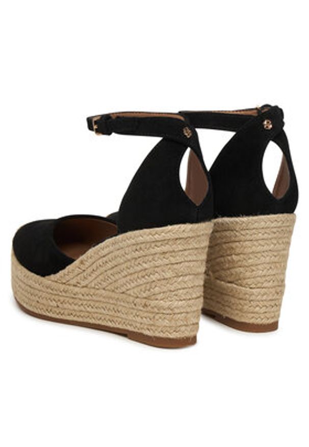 BOSS Espadryle Madeira 50563452 Czarny. Kolor: czarny. Materiał: skóra, zamsz