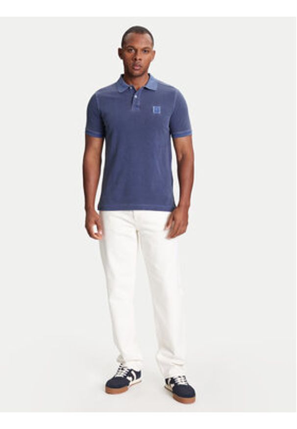 United Colors of Benetton - United Colors Of Benetton Polo 3089U302D Niebieski Regular Fit. Typ kołnierza: polo. Kolor: niebieski. Materiał: bawełna