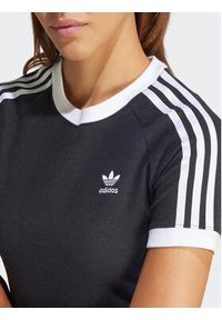 Adidas - adidas T-Shirt 3-Stripes IU2429 Czarny Slim Fit. Kolor: czarny. Materiał: bawełna #3