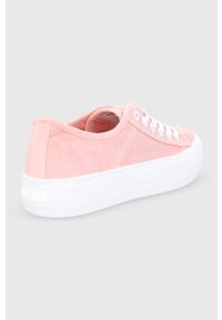 Lee Cooper Tenisówki damskie kolor różowy. Nosek buta: okrągły. Zapięcie: sznurówki. Kolor: różowy. Materiał: guma #5
