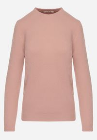 Born2be - Różowy Sweter z Wełną w Klasycznym Stylu Firrive. Okazja: na co dzień. Kolor: różowy. Materiał: wełna. Styl: klasyczny #6