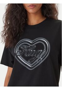 Hugo - HUGO T-Shirt Vintage 50560770 Czarny Regular Fit. Kolor: czarny. Materiał: bawełna. Styl: vintage #4