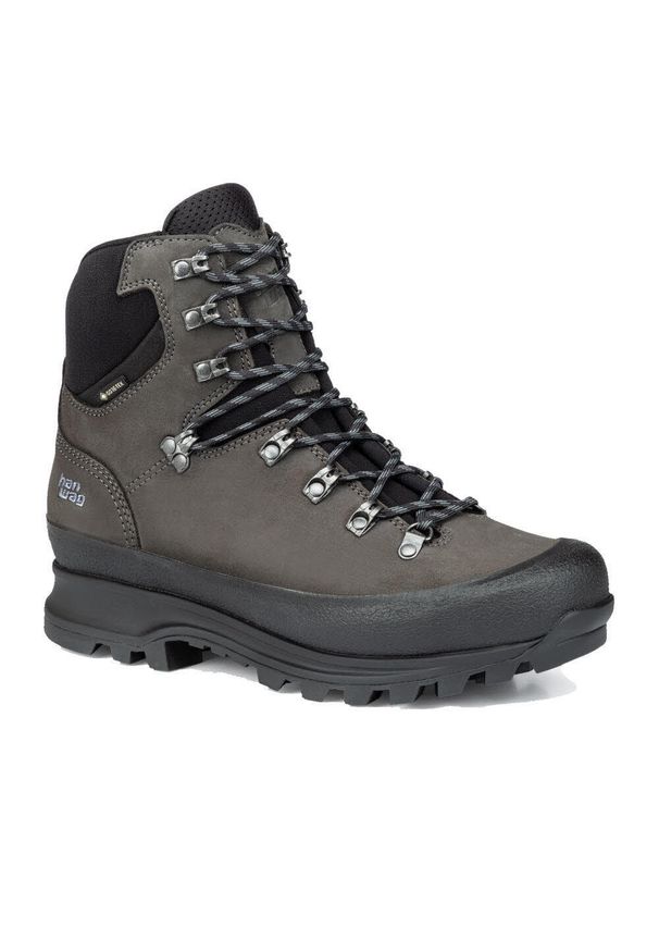 Buty trekkingowe męskie Hanwag Nazcat II GTX. Kolor: wielokolorowy, czarny, szary. Materiał: skóra
