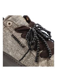CheBello - Brązowe Sneakersy Chebello Eleganckie Obuwie Damskie. Okazja: na co dzień. Zapięcie: sznurówki. Kolor: brązowy. Szerokość cholewki: normalna. Wzór: aplikacja. Obcas: na platformie. Styl: elegancki #6