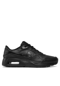 Nike AIR MAX SC LEA Sneakersy męskie. Okazja: na co dzień. Kolor: czarny. Materiał: guma, syntetyk, skóra. Szerokość cholewki: normalna. Model: Nike Air Max