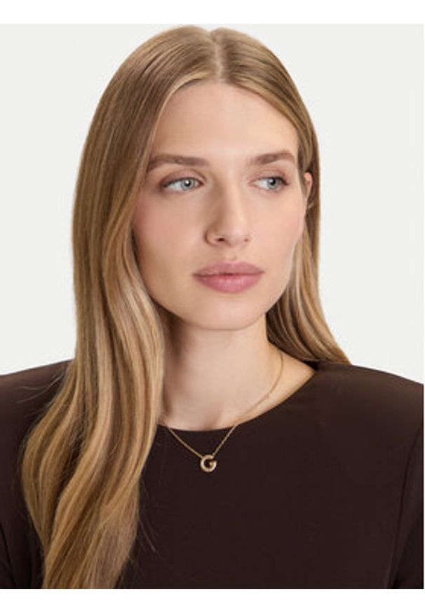 Guess Naszyjnik JUBN05 441JW Złoty. Materiał: metalowe. Kolor: złoty