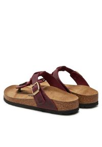 Birkenstock Japonki Gizeh Braided 1027930 Bordowy. Kolor: czerwony. Materiał: skóra