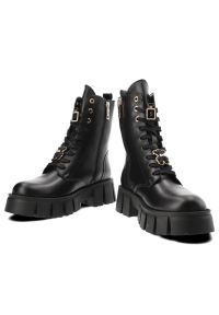 Czarne Botki CheBello Modne Skórzane Buty Damskie. Okazja: na spotkanie biznesowe. Kolor: czarny. Materiał: skóra. Sezon: wiosna, jesień. Styl: klasyczny, elegancki, biznesowy #9