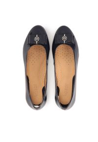 Kazar - Granatowe lakierowane baleriny z kokardą. Zapięcie: klamry. Kolor: niebieski. Materiał: skóra, lakier. Wzór: aplikacja. Obcas: na obcasie. Styl: elegancki. Wysokość obcasa: niski #4