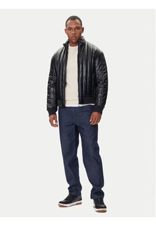 Armani Exchange Kurtka z imitacji skóry XM001124 AF16647 UC001 Czarny Regular Fit. Kolor: czarny. Materiał: skóra