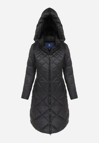 Born2be - Czarna Kurtka za Kolano Pikowana Viphee. Kolor: czarny. Materiał: materiał. Sezon: zima, jesień #2