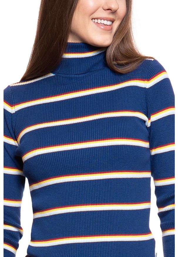 Wrangler - DAMSKI SWETER WRANGLER TURTLE NECK BLUE DEPTHS W8N0PWXJY 112132401
