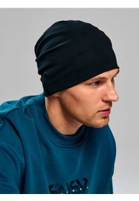 Sinsay - Bawełniana czapka basic - czarny. Kolor: czarny. Materiał: bawełna