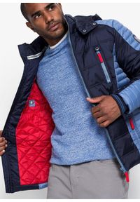 bonprix - Kurtka zimowa pikowana z odpinanym kapturem. Typ kołnierza: kaptur. Kolor: niebieski. Sezon: zima #3