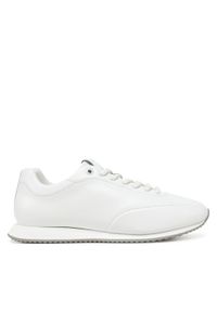 Calvin Klein Sneakersy Runner Lace Up - Lth HW0HW02396 Biały. Kolor: biały. Materiał: skóra