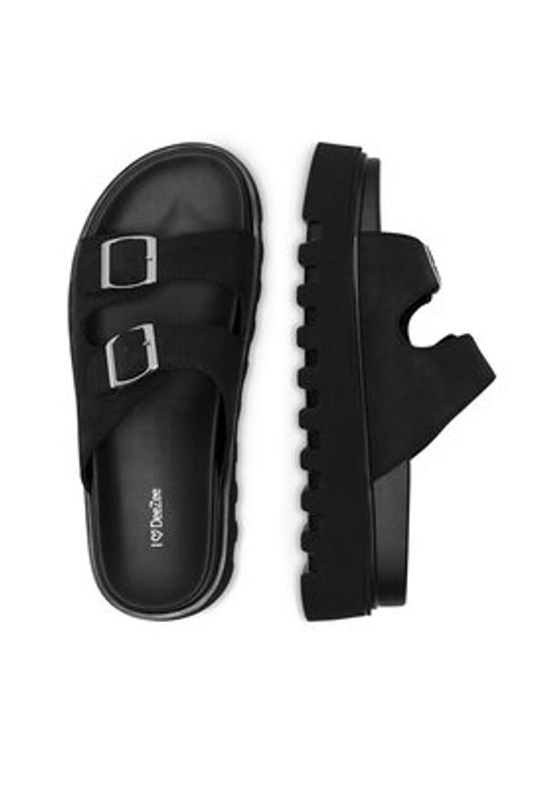 DeeZee Klapki HY86009-19 Czarny. Kolor: czarny. Materiał: syntetyk