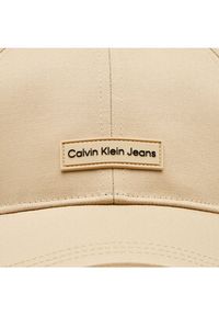 Calvin Klein Jeans Czapka z daszkiem Inst Patch Cap K50K512141 Beżowy. Kolor: beżowy. Materiał: materiał