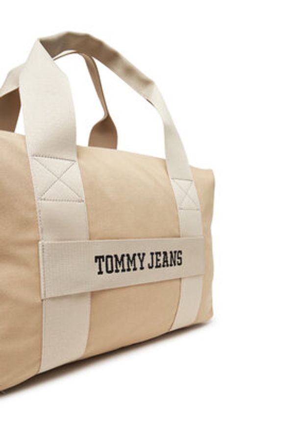Tommy Jeans Torba Retro Cool Duffle AM0AM13325 Beżowy. Kolor: beżowy. Materiał: materiał. Styl: retro