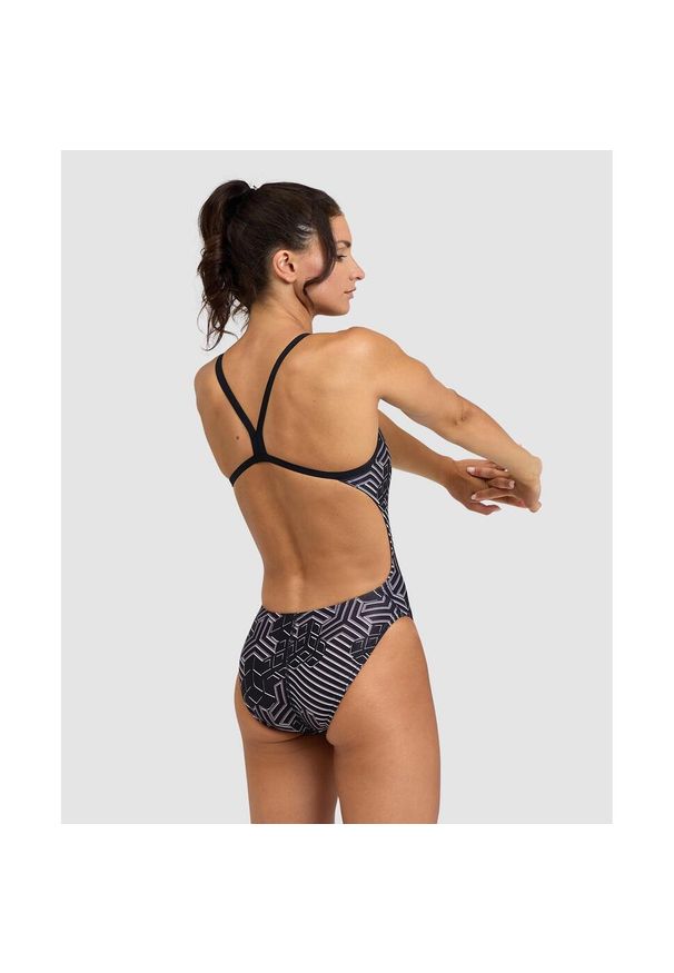 Damski kostium kąpielowy 1-częściowy Arena Kikko Pro. Kolor: wielokolorowy, czarny