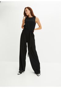 bonprix - Kombinezon z dżerseju. Kolor: czarny. Materiał: jersey. Styl: elegancki #2