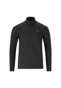 Kurtka z dresu Whistler Kalle. Kolor: czarny. Materiał: dresówka. Długość rękawa: długi rękaw. Styl: sportowy, elegancki