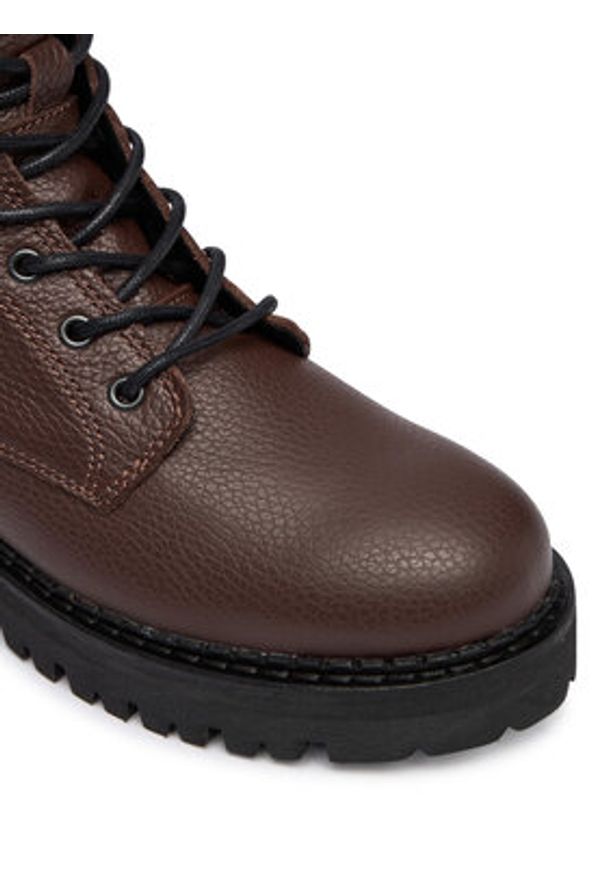 Tommy Jeans Trapery Tjw Urban Laceup Boot Wl EN0EN02906 Brązowy. Kolor: brązowy. Materiał: skóra
