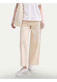 Tom Tailor Denim Jeansy 1045652 Beżowy Wide Leg. Kolor: beżowy