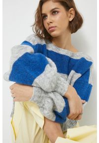 only - Only sweter damski. Kolor: niebieski. Materiał: poliester, dzianina #5