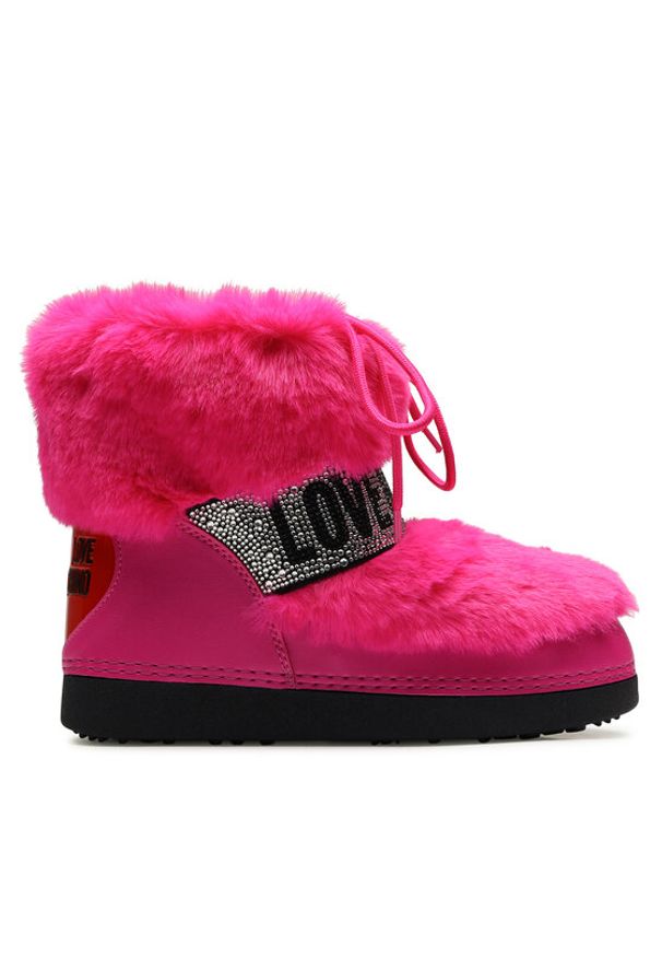 Love Moschino - LOVE MOSCHINO Śniegowce JA24202G0HJW0604 Różowy. Kolor: różowy. Materiał: materiał