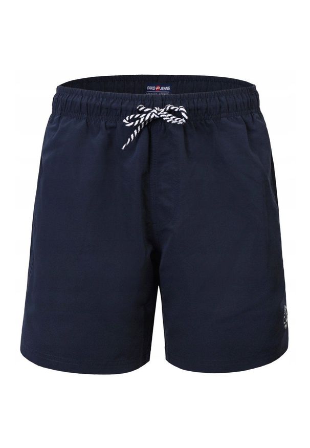 Spodenki Plażowe (Kąpielówki) - Pako Jeans - Granatowe. Kolor: niebieski. Materiał: poliester