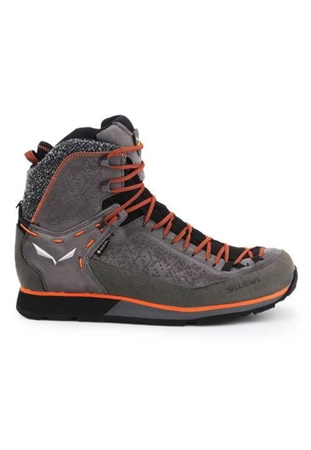 Buty trekkingowe męskie Salewa MS Trainer 2 Winter Gtx. Wysokość cholewki: za kostkę. Zapięcie: sznurówki. Kolor: wielokolorowy. Materiał: materiał, syntetyk. Szerokość cholewki: normalna