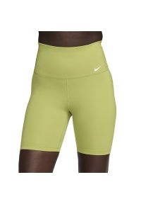 Spodenki Nike Dri-FIT One DV9022-237 - zielone. Stan: podwyższony. Kolor: zielony. Materiał: poliester, materiał. Technologia: Dri-Fit (Nike). Sport: kolarstwo, fitness