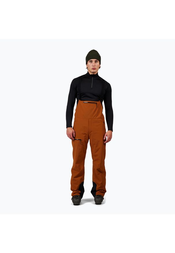 Spodnie narciarskie męskie Rossignol Outerlimits Insulated Bib. Kolor: brązowy. Sezon: zima. Sport: narciarstwo