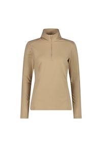 Damski jersey CMP. Typ kołnierza: golf. Kolor: beżowy. Materiał: jersey. Sport: golf, narciarstwo, turystyka piesza #1